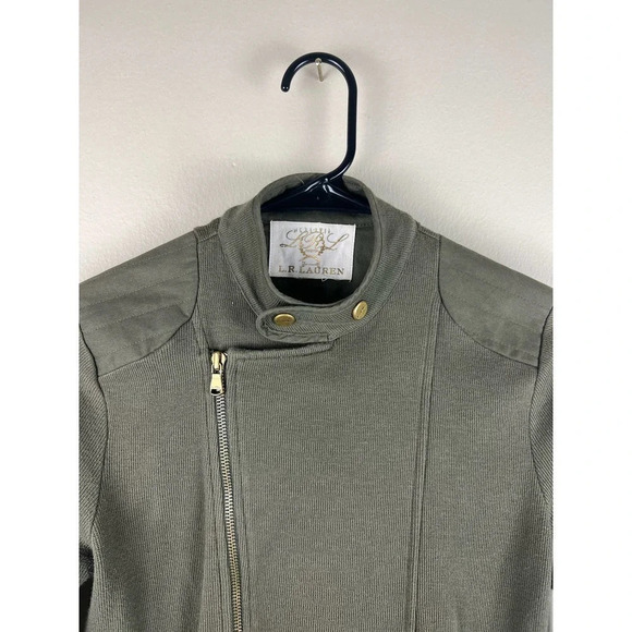 Lauren Ralph Lauren Olive Green Asymmetrical Jacket Women’s Small - Picture 4 of 5